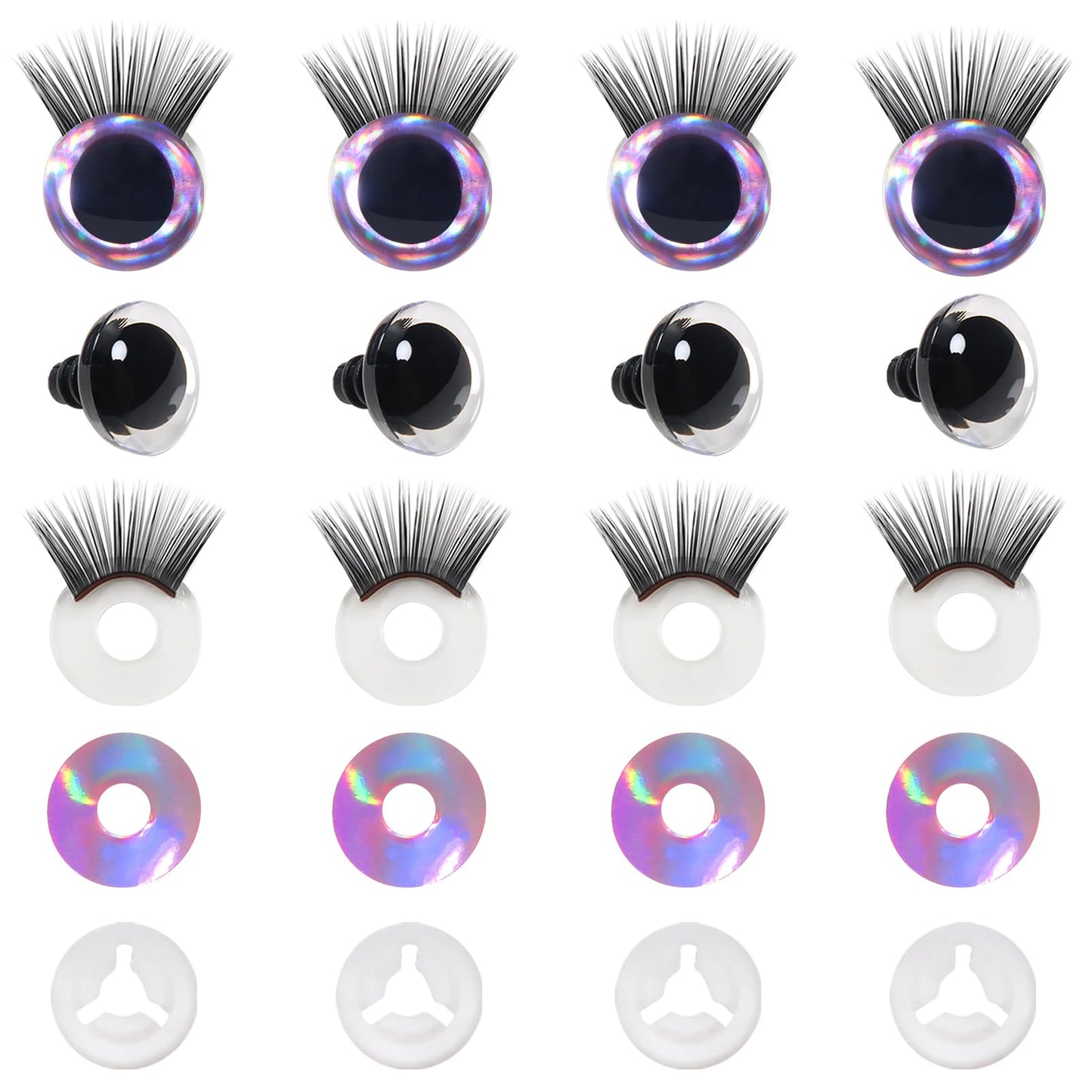GlitterSafe Pink Safety Eyes 16mm 4 Sets