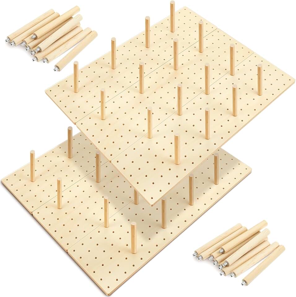 Six-Piece Wood Pegboard Drawer Organizer Set