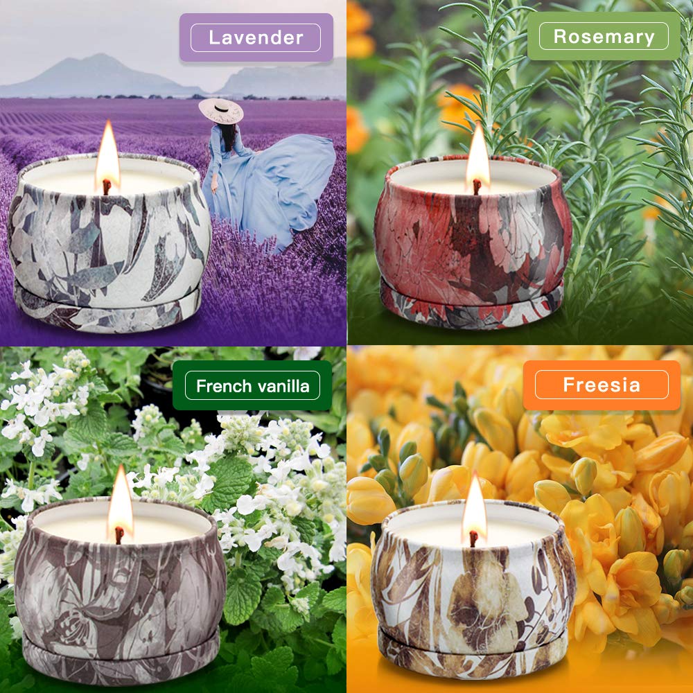 Scented Candles Birthday Gifts for Women-Relaxing Spa Gift Box Basket for Her Mom Sister Best Friend Unique Happy Birthday Bath Scented Set Gift Ideas  Gifts Boxes for Womem