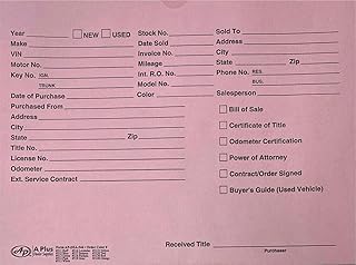 Pink 9x12 Printed Vehicle Dealer Envelopes, 100 Pack