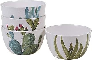 Set of 4 Ceramic Ice Cream Bowls, 22 oz