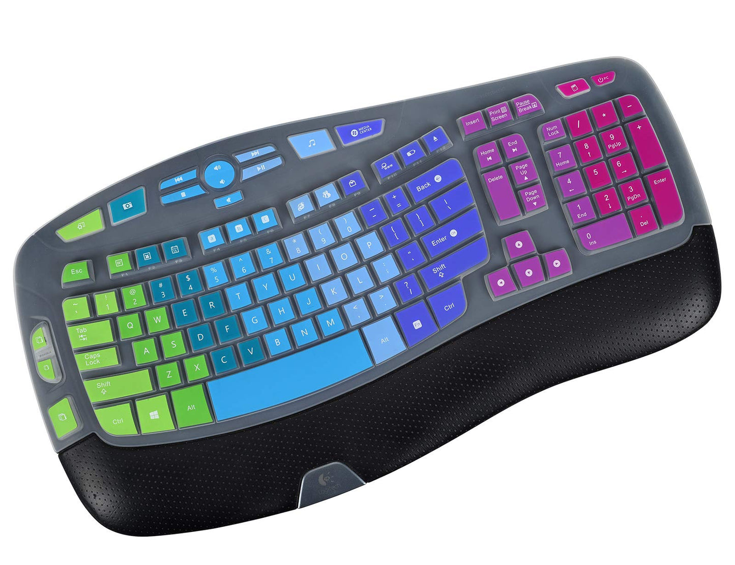Rainbow Keyboard Cover for Wireless Wave Keyboard