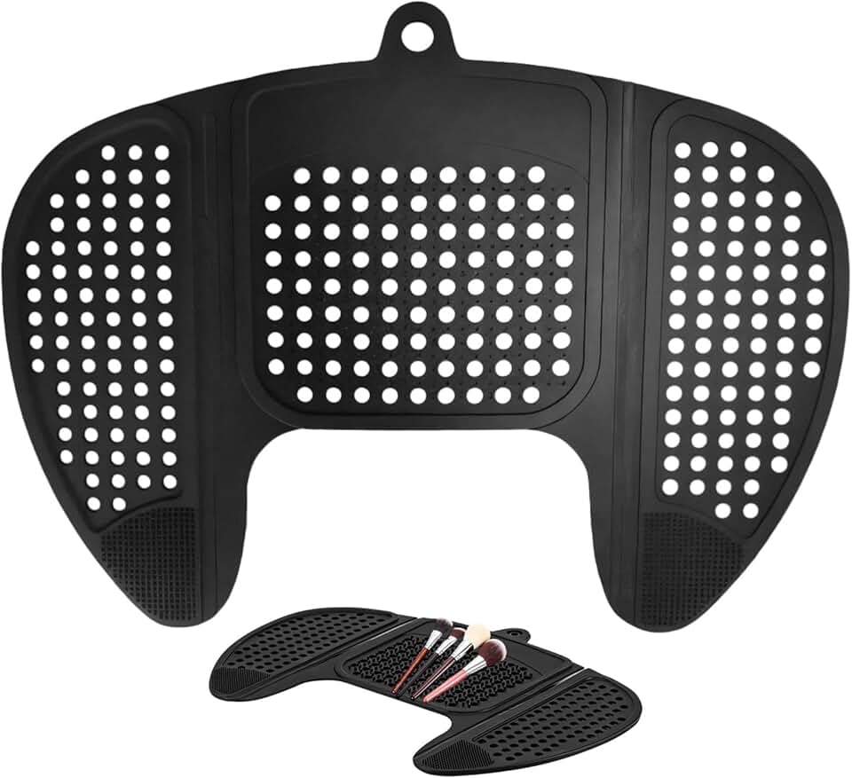 Foldable Silicone Sink Cover and Makeup Brush Cleaner Mat