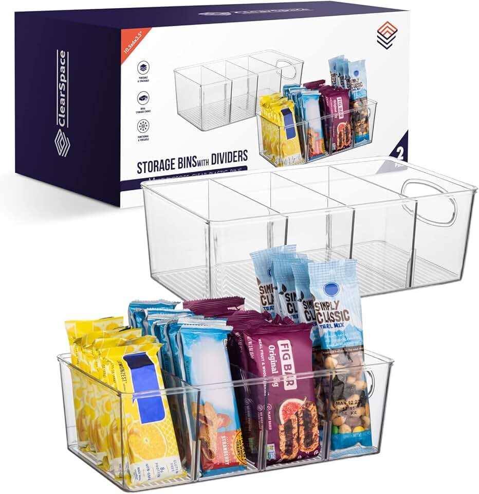 ClearSpace Pantry and Refrigerator Organizer Bins (2 Pack)