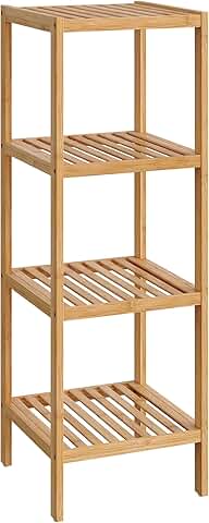 4-Tier Bamboo Storage Shelf for Home Use