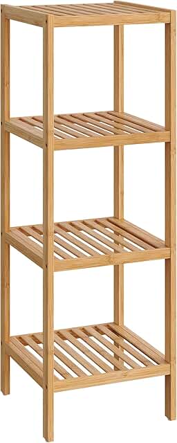 4-Tier Bamboo Storage Shelf for Home Use