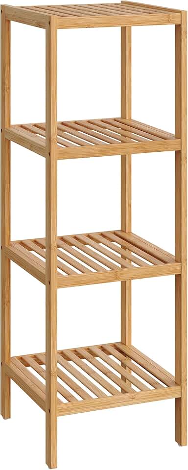 4-Tier Bamboo Storage Shelf for Home Use