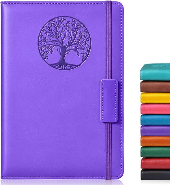 Purple hardcover lined journal for writing and note-taking