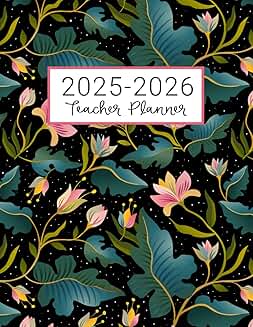 Teacher planner with weekly and monthly agendas
