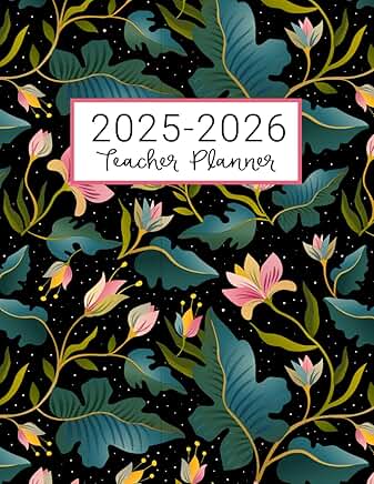 Teacher planner with weekly and monthly agendas