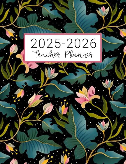 Teacher planner with weekly and monthly agendas