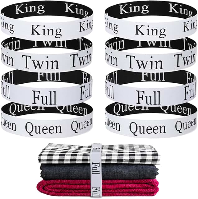 8-Pack Bed Sheet Organizer with Elastic Straps