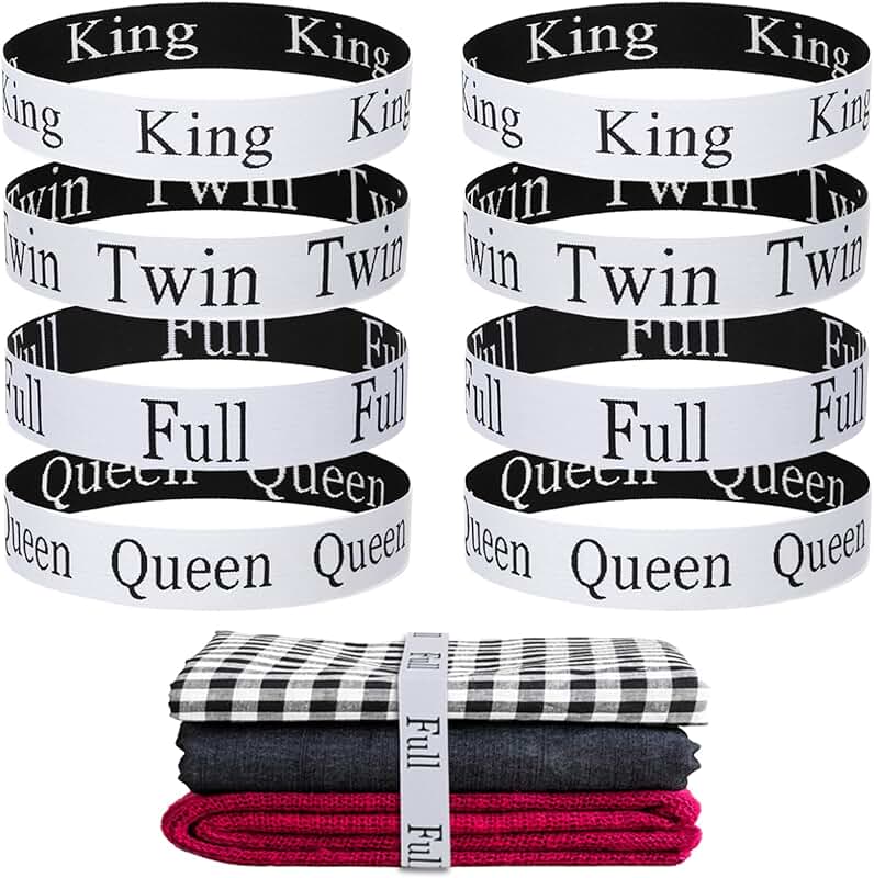 8-Pack Bed Sheet Organizer with Elastic Straps