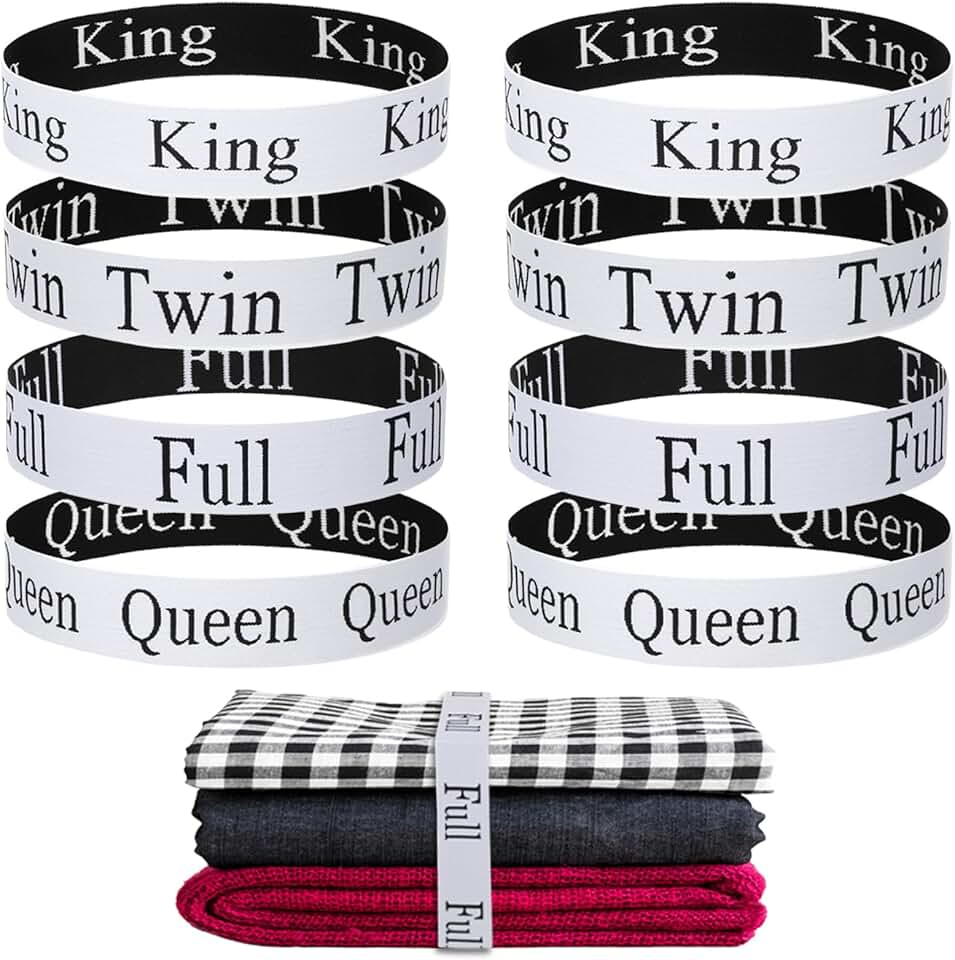 8-Pack Bed Sheet Organizer with Elastic Straps