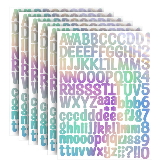 6 Sheets Waterproof Custom Name Letter Stickers