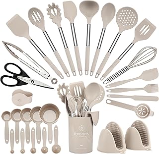 28-Piece Silicone Cooking Utensils Set with Holder