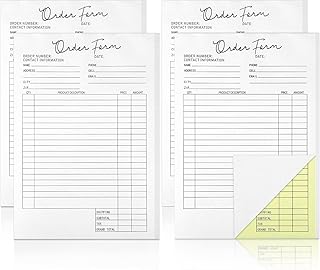 4 Pack Small Business Order Forms, 25 Sets