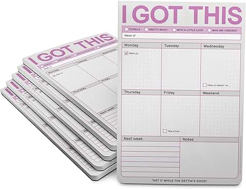 Six To-Do List Notepads, 6 x 9 inches