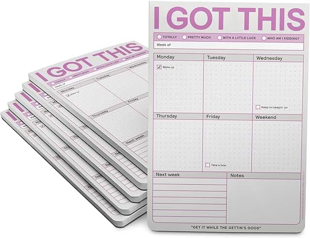 Six To-Do List Notepads, 6 x 9 inches