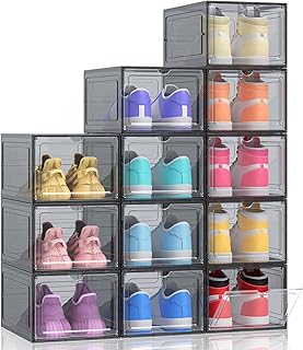 Thicker and Sturdier Shoe Storage Boxes, 12 Pack
