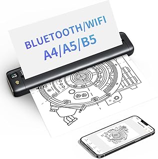 Wireless portable thermal printer for travel and home