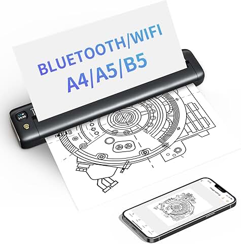 Wireless portable thermal printer for travel and home