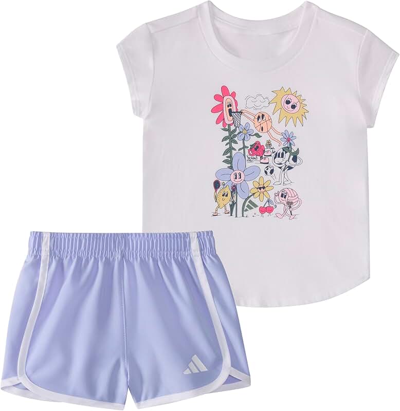 Baby Girl Cap Sleeve Tee and Shorts Set