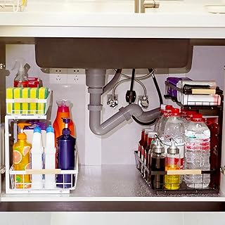 Two-Tier Under Sink Organizer for Kitchen and Bathroom