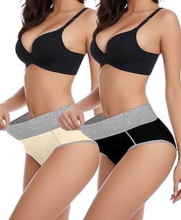 Soft high waist cotton women's full coverage briefs, 2-5 pack