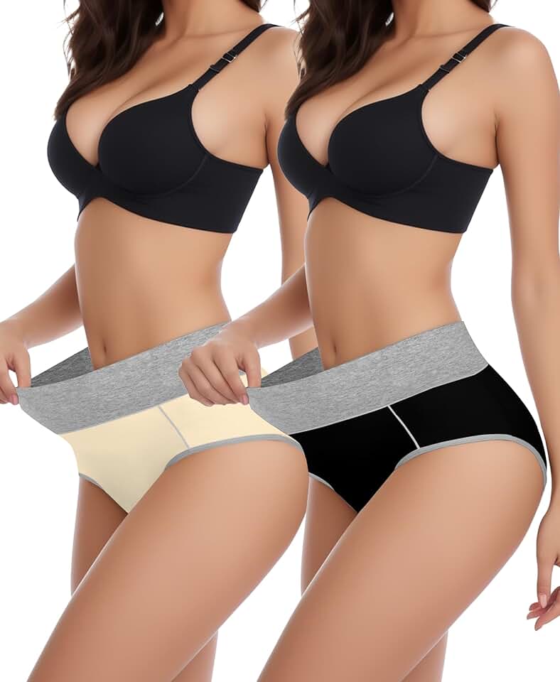 Soft high waist cotton women's full coverage briefs, 2-5 pack