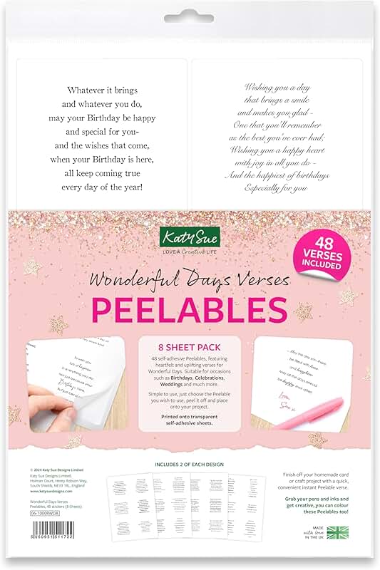 Wonderful Days Peelable Stickers for Card Making