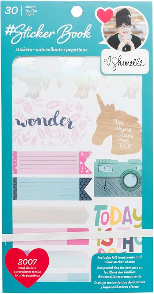 30 Sheet Holographic Foil Sticker Book