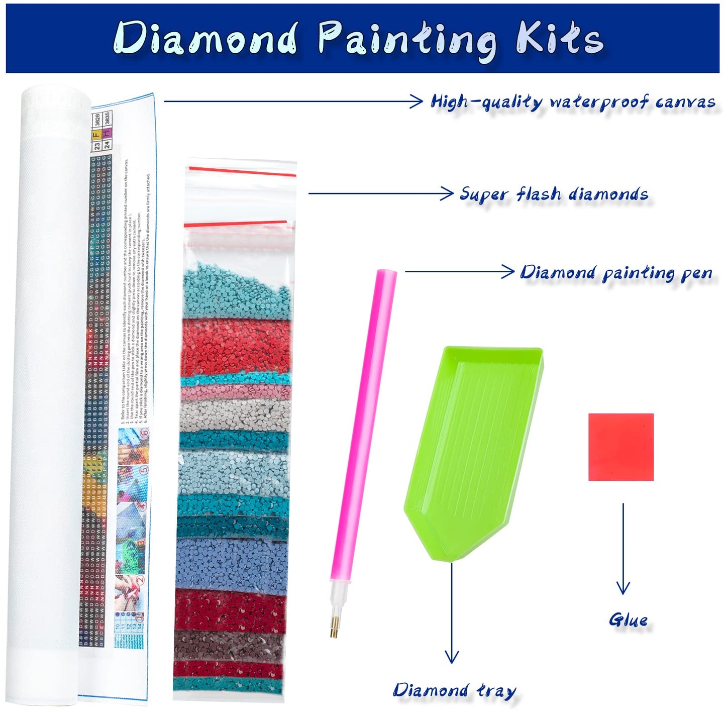 5D Diamond Painting Kit 12x16 Inch Colorful Cross Stitch