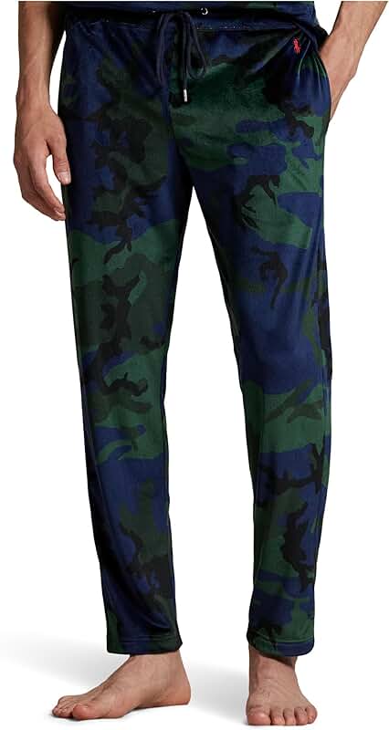 Men's Plush Velour Slim Pajama Pants