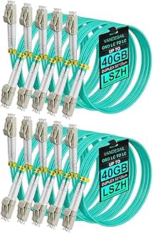 10 Pack 2M Multimode Duplex LC Fiber Patch Cables