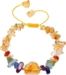 7 Chakra Citrine Beaded Bracelet for Positive Energy
