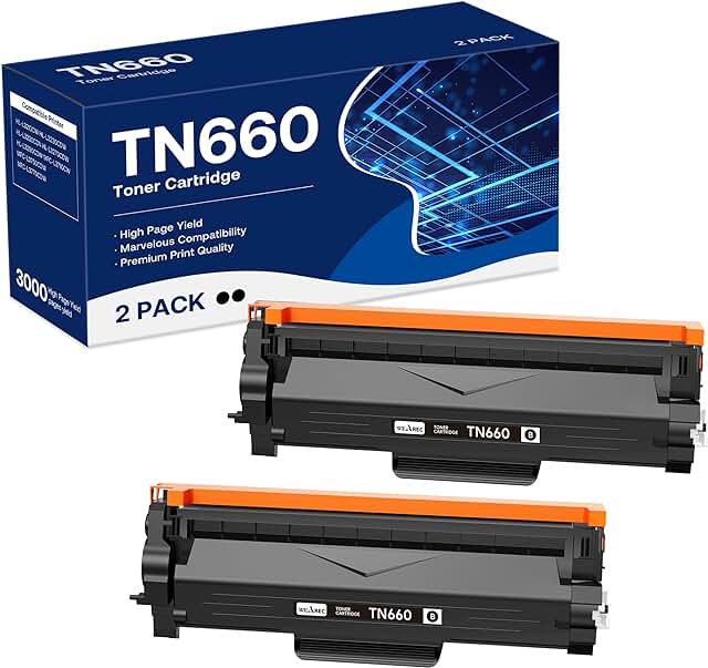 Black toner cartridge replacement, 2-pack
