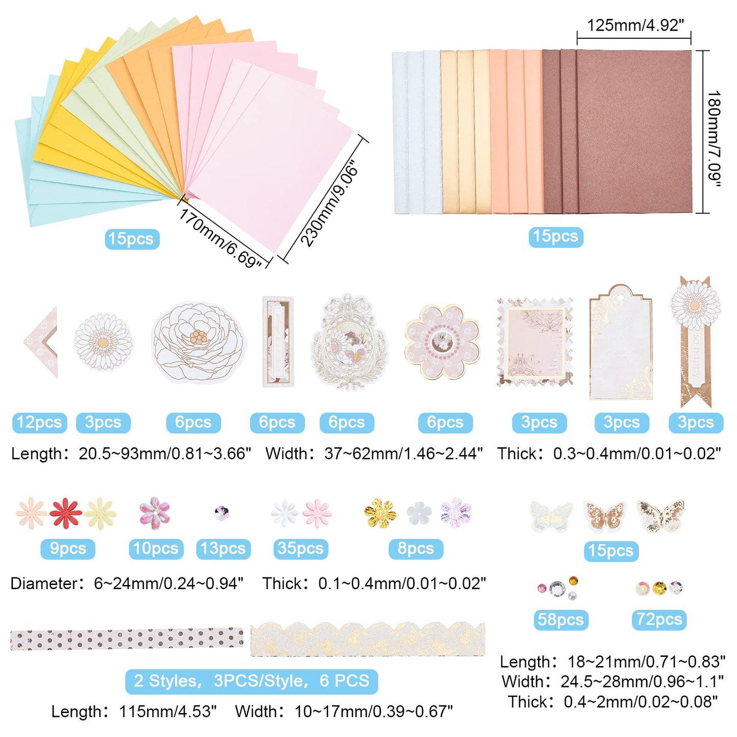 DIY Envelope Card Making Kit with 27 Designs