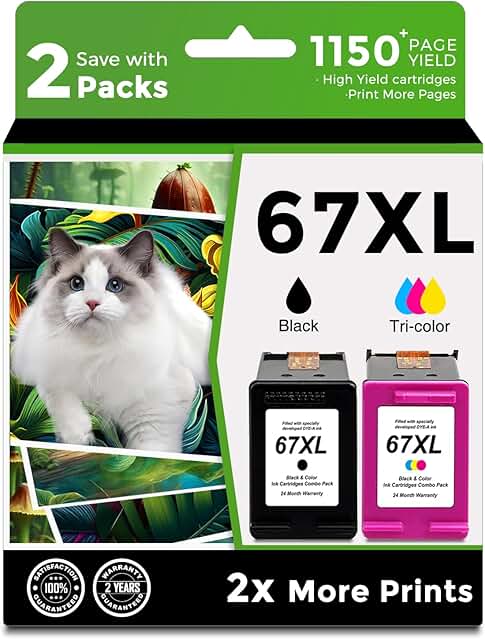 67XL Black and Color Ink Cartridge Pack