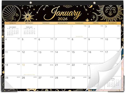2026 Desk Calendar, 14.6" x 11.5", Jan-Dec