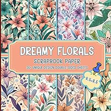 Colorful Dreamy Floral Scrapbook Paper for Crafts