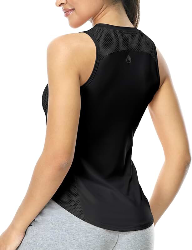 High Neck Sleeveless Workout Tank Top for Women