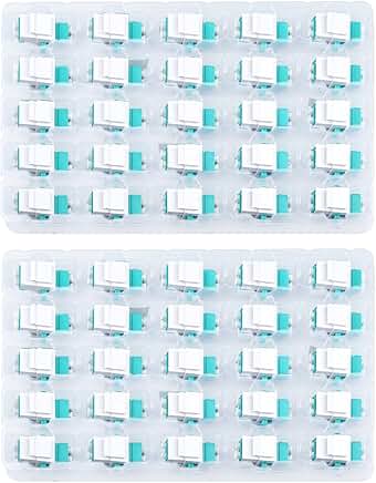 50-Pack LC/OM3 Fiber Optic Coupler Keystone Jacks