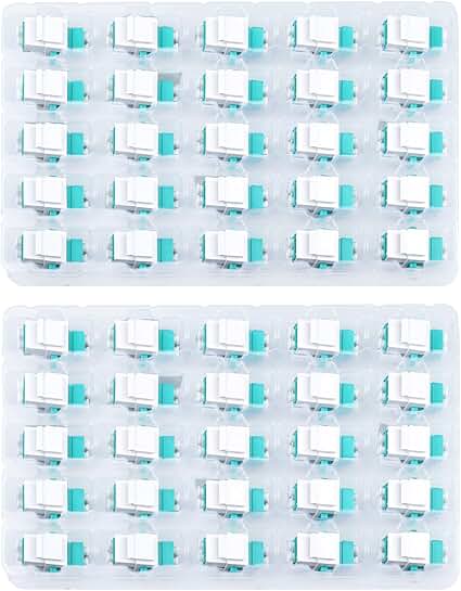 50-Pack LC/OM3 Fiber Optic Coupler Keystone Jacks