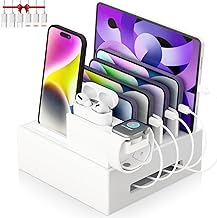 Bamboo Multi-Device Charging Station with 7 USB Ports