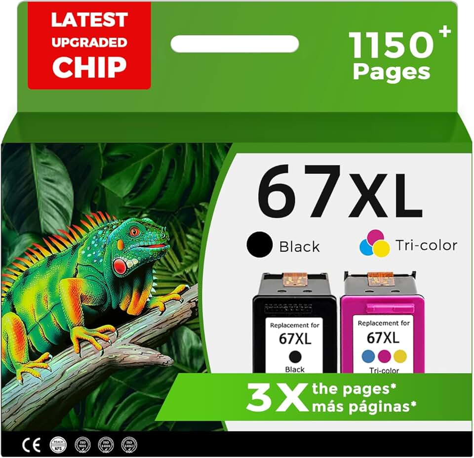 Black and color ink cartridges for HP printers