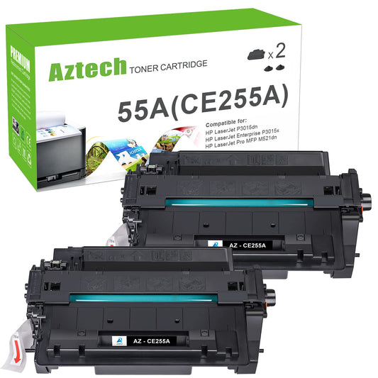 2-Pack Black Toner Cartridge for HP Laserjet P3015 and M521