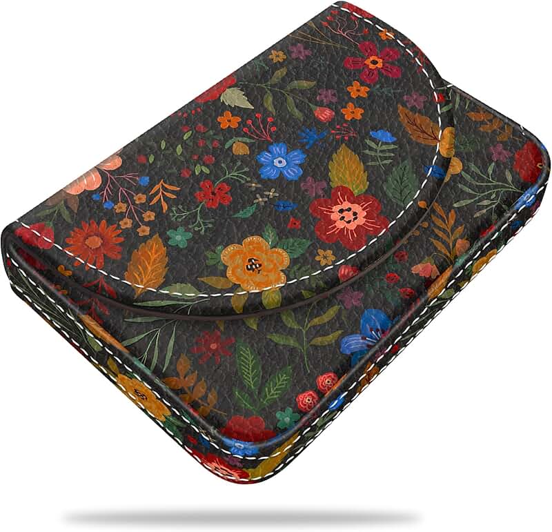 Multi Card Holder with Magnetic Closure and Color Pattern