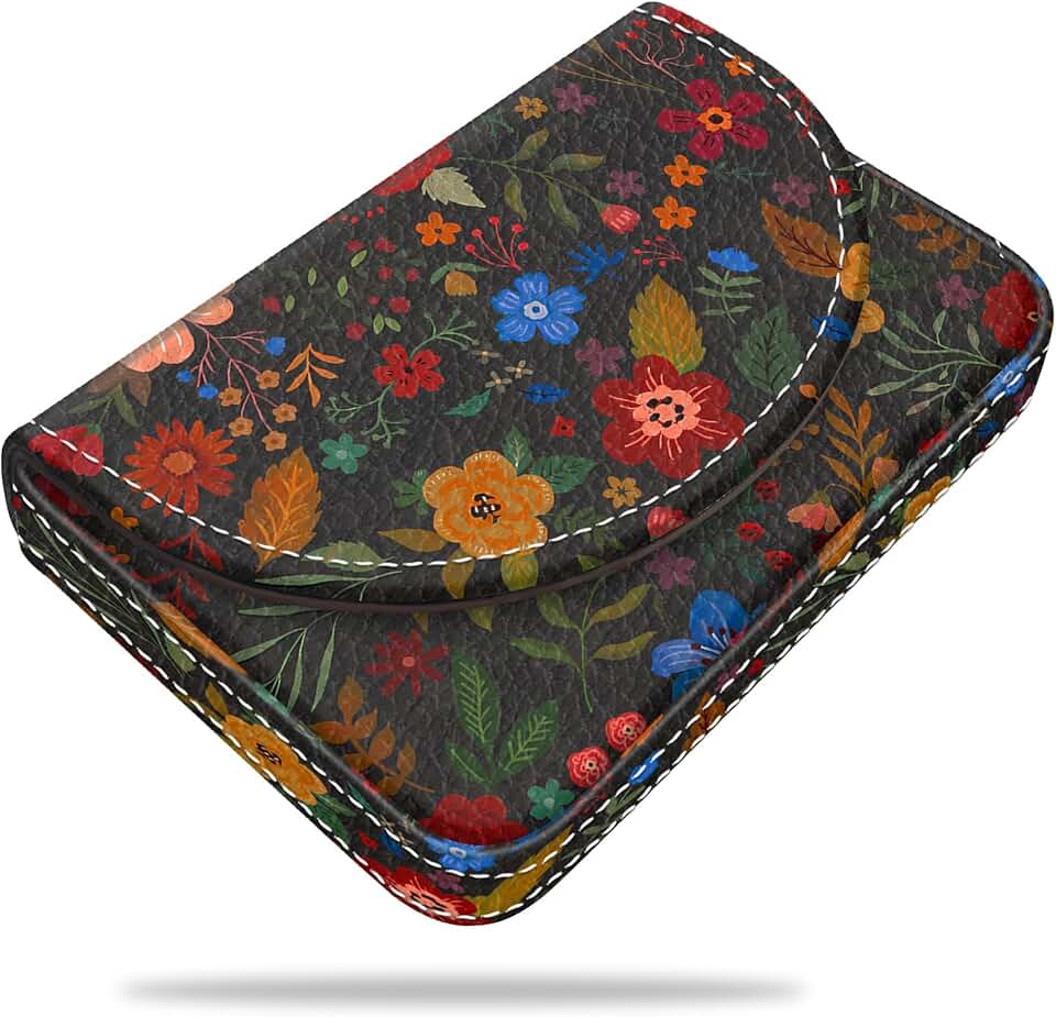 Multi Card Holder with Magnetic Closure and Color Pattern