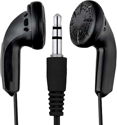 Pack of 100 Black Earbuds for School Classrooms